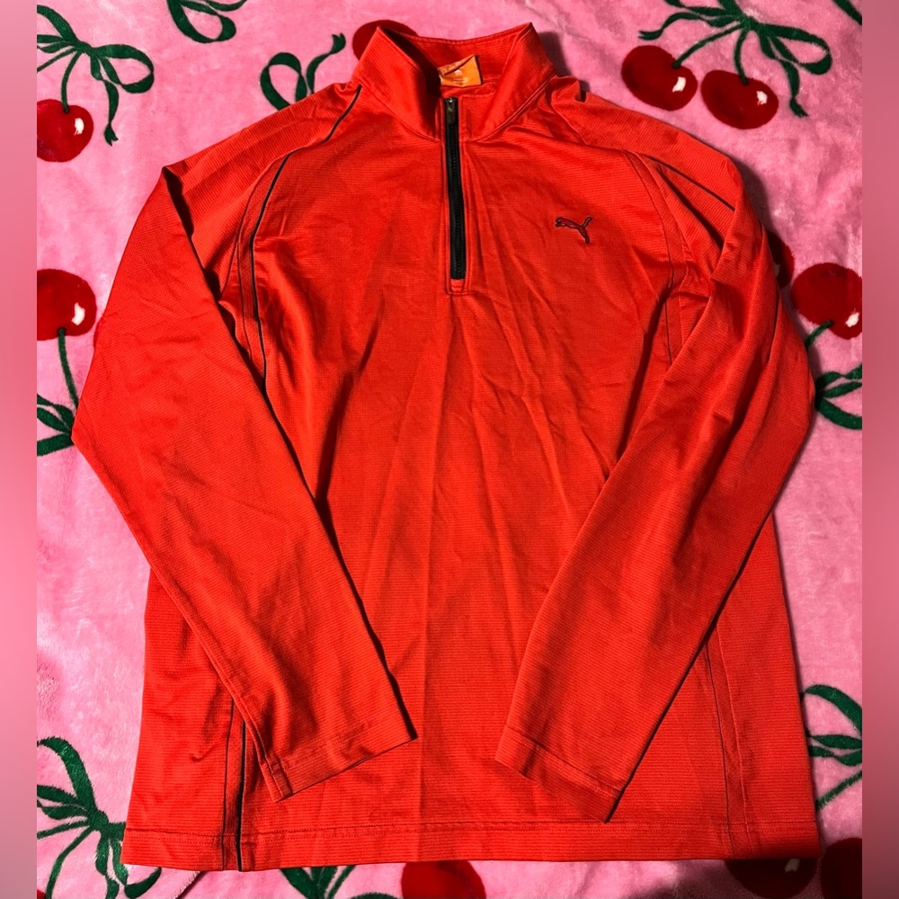 Puma Vibrant Red Half-Zip Top